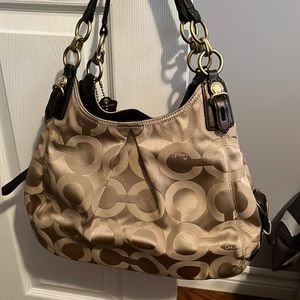 Coach shoulder bag. Well worn